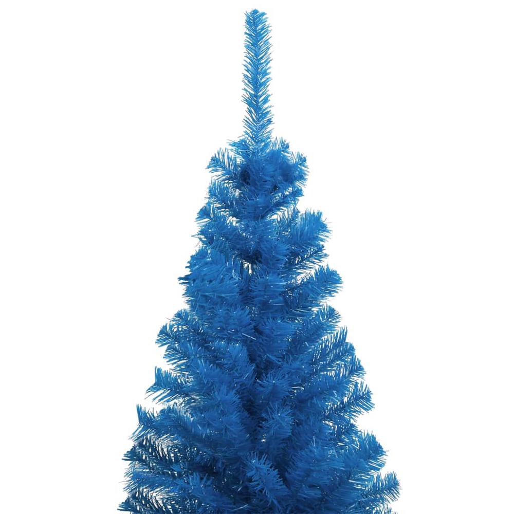 vidaXL Artificial Christmas Tree with Stand Blue 47.2" PVC. Picture 2