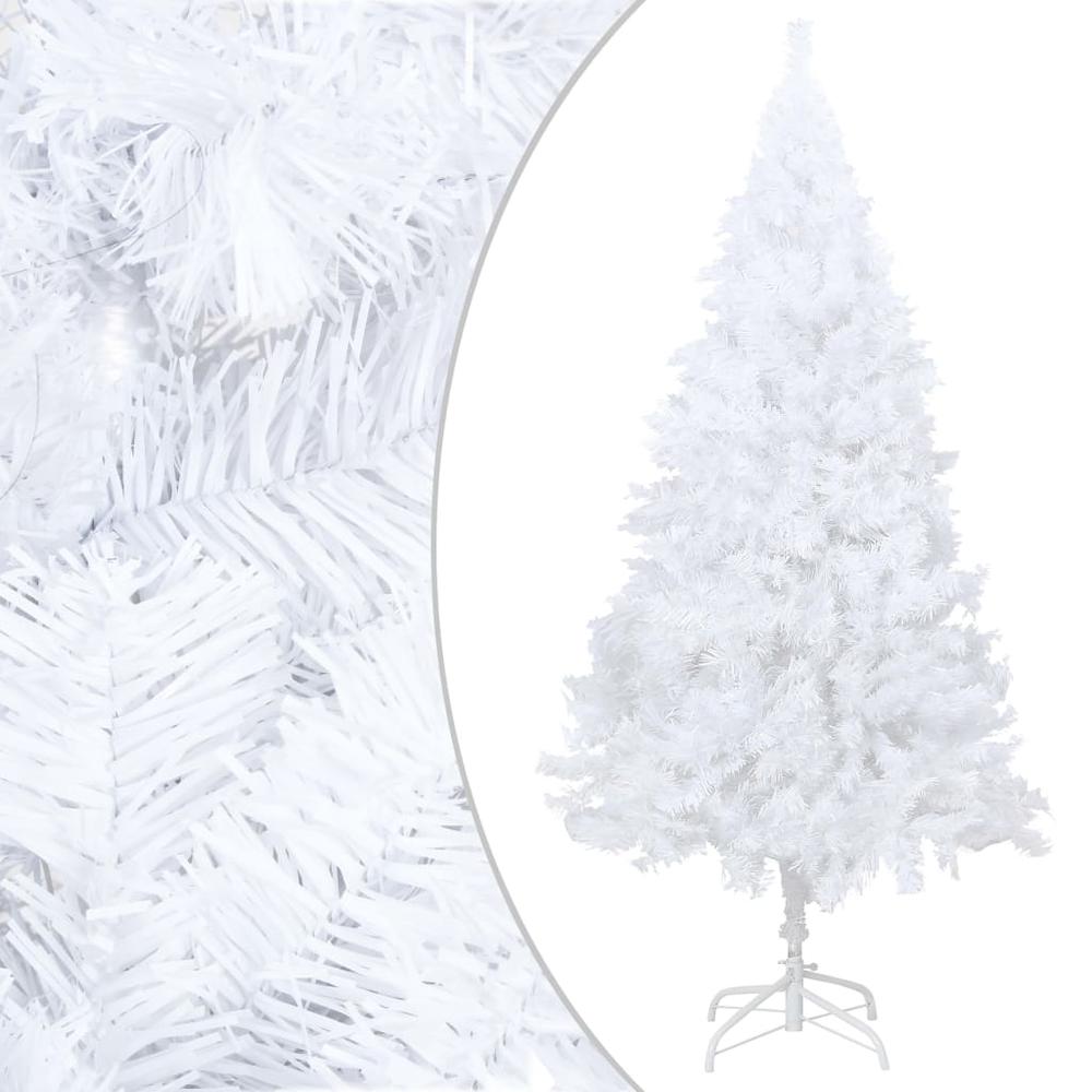 vidaXL Artificial Christmas Tree with LEDs&Ball Set White 70.9" PVC, 3077627. Picture 2
