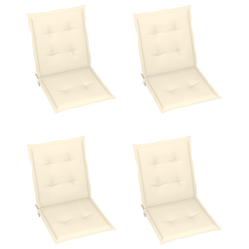 vidaXL Garden Chair Cushions 4 pcs Cream 39.4"x19.7"x1.2". Picture 2