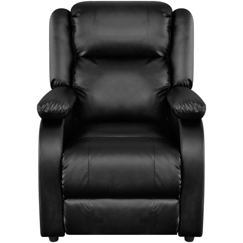 vidaXL Electric Massage Chair Black Faux Leather. Picture 2