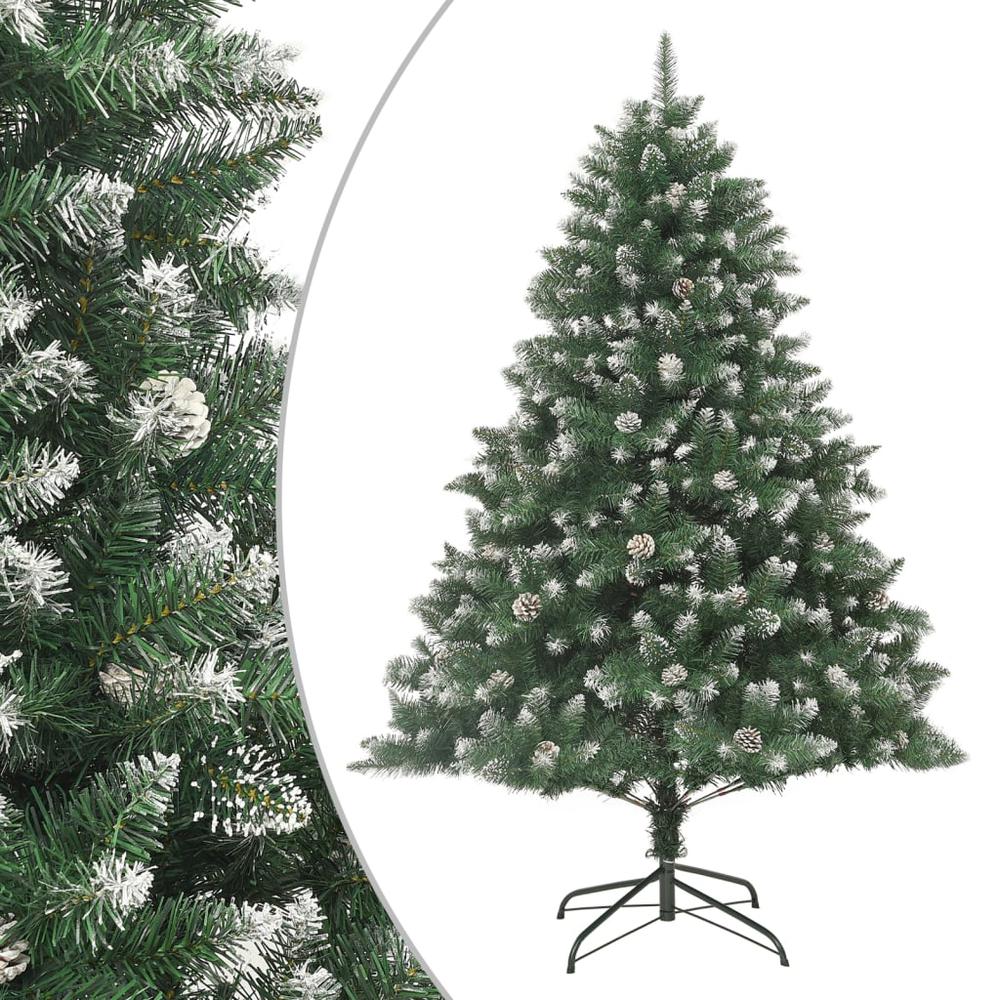vidaXL Artificial Christmas Tree with Stand 70.9" PVC. Picture 1