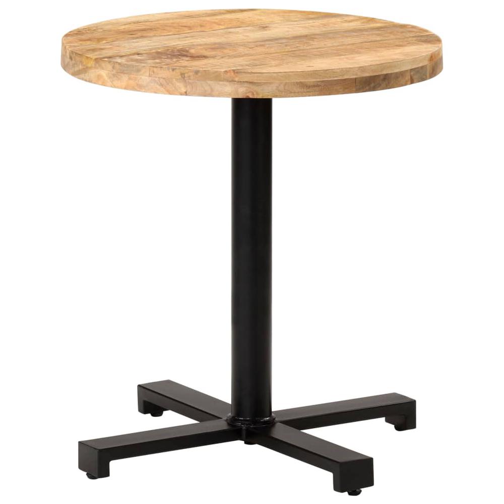 vidaXL Bistro Table Round Ã˜27.6"x29.5" Rough Mango Wood. Picture 1