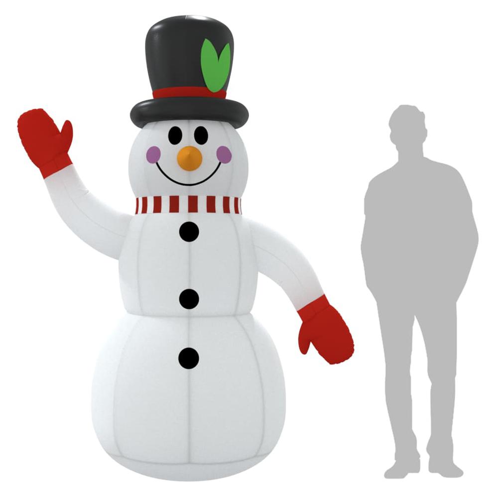 vidaXL Inflatable Snowman with LEDs 94.5". Picture 11