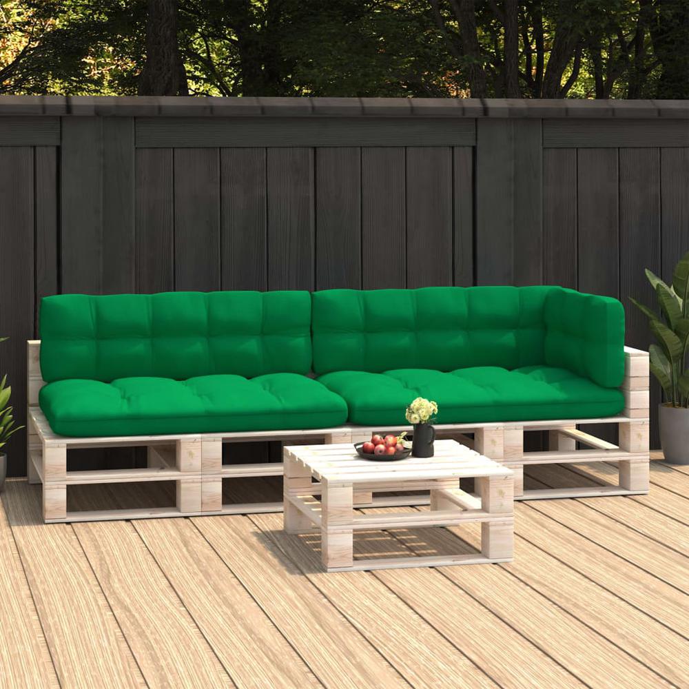 vidaXL Pallet Sofa Cushions 5 pcs Green. Picture 1