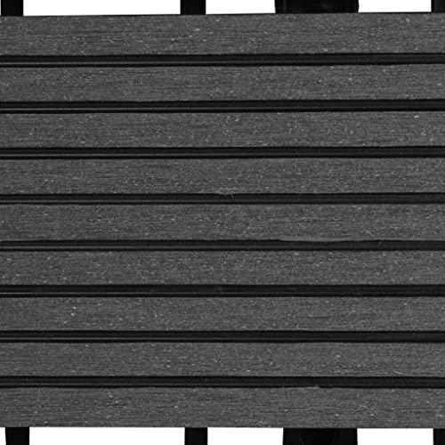 WPC Tiles 11.8"x11.8" 11 pcs 11 ftÂ² Gray, 40826. Picture 3