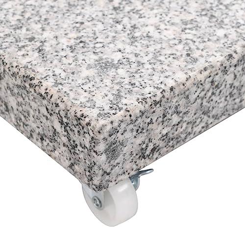vidaXL Parasol Base Granite 66.1 lb Square Gray, 48563. Picture 5