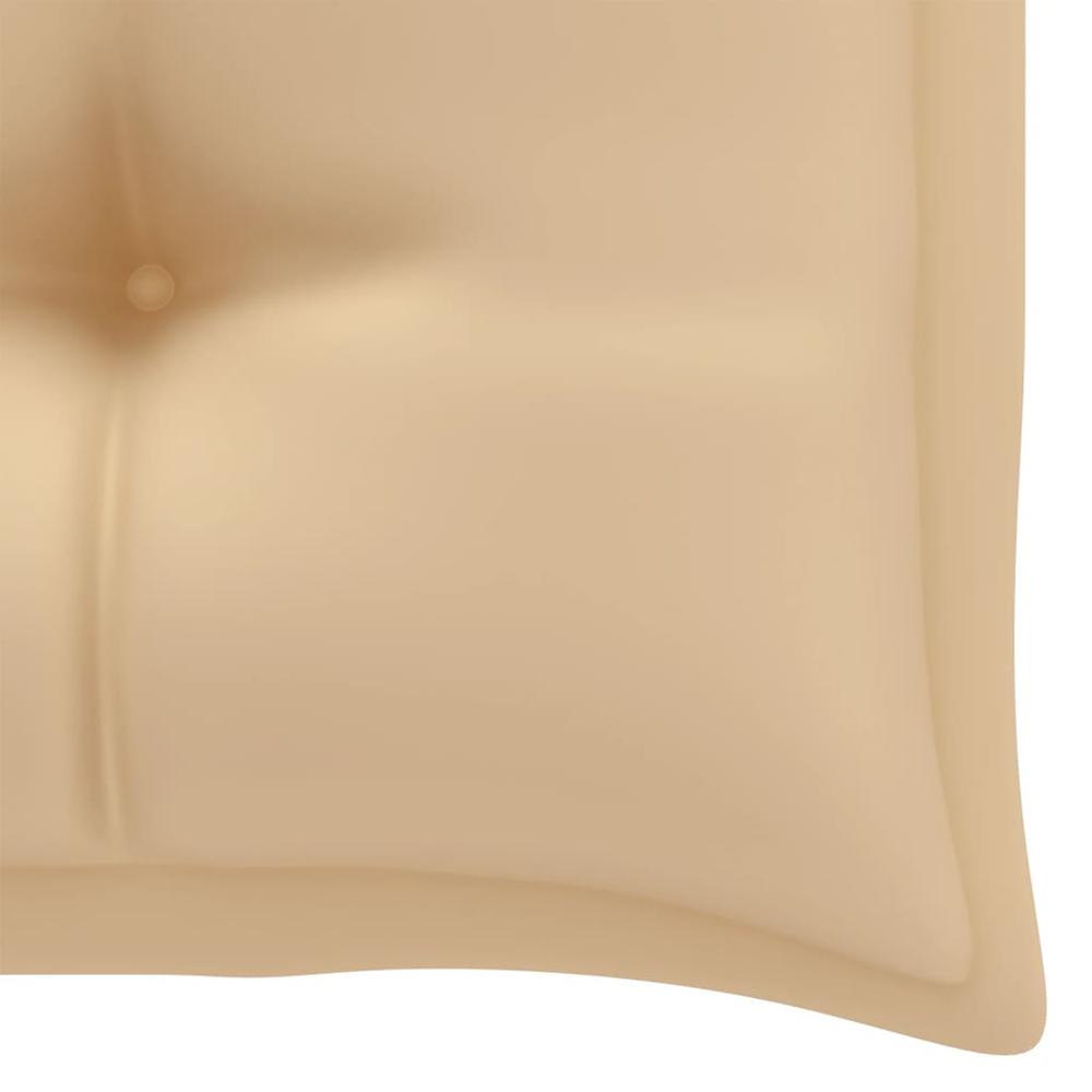 vidaXL Garden Bench Cushion Beige 43.3"x19.6"x2.7" Fabric. Picture 4