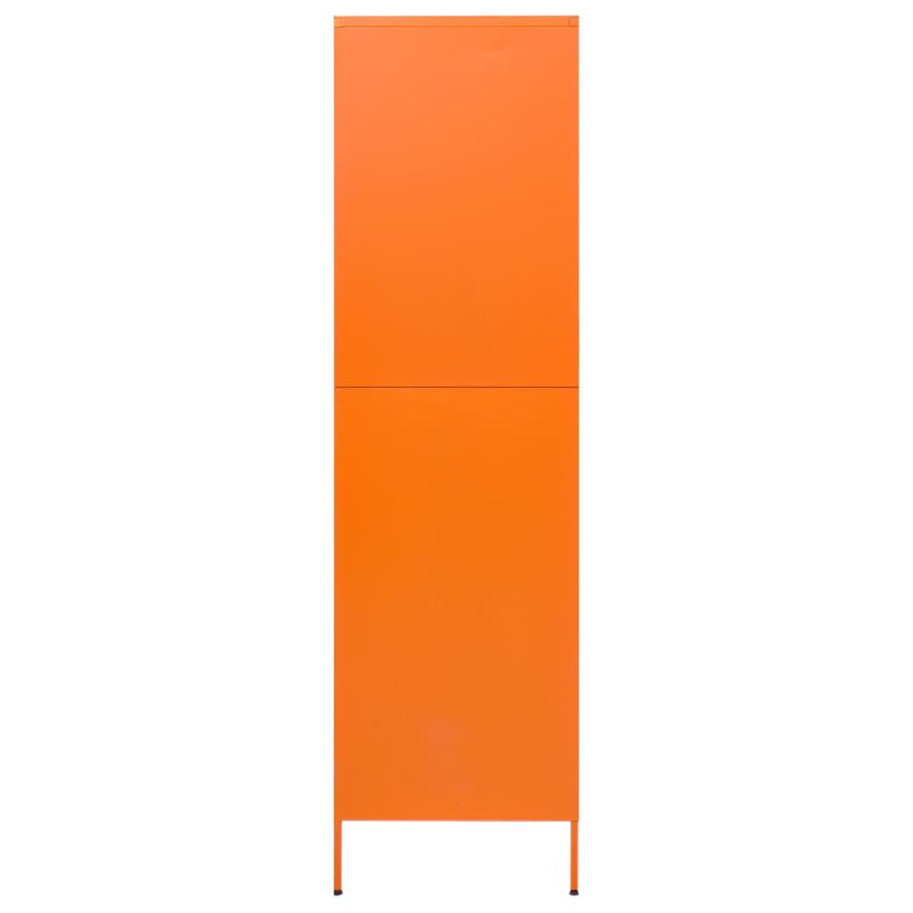 vidaXL Wardrobe Orange 35.4"x19.7"x70.9" Steel. Picture 4