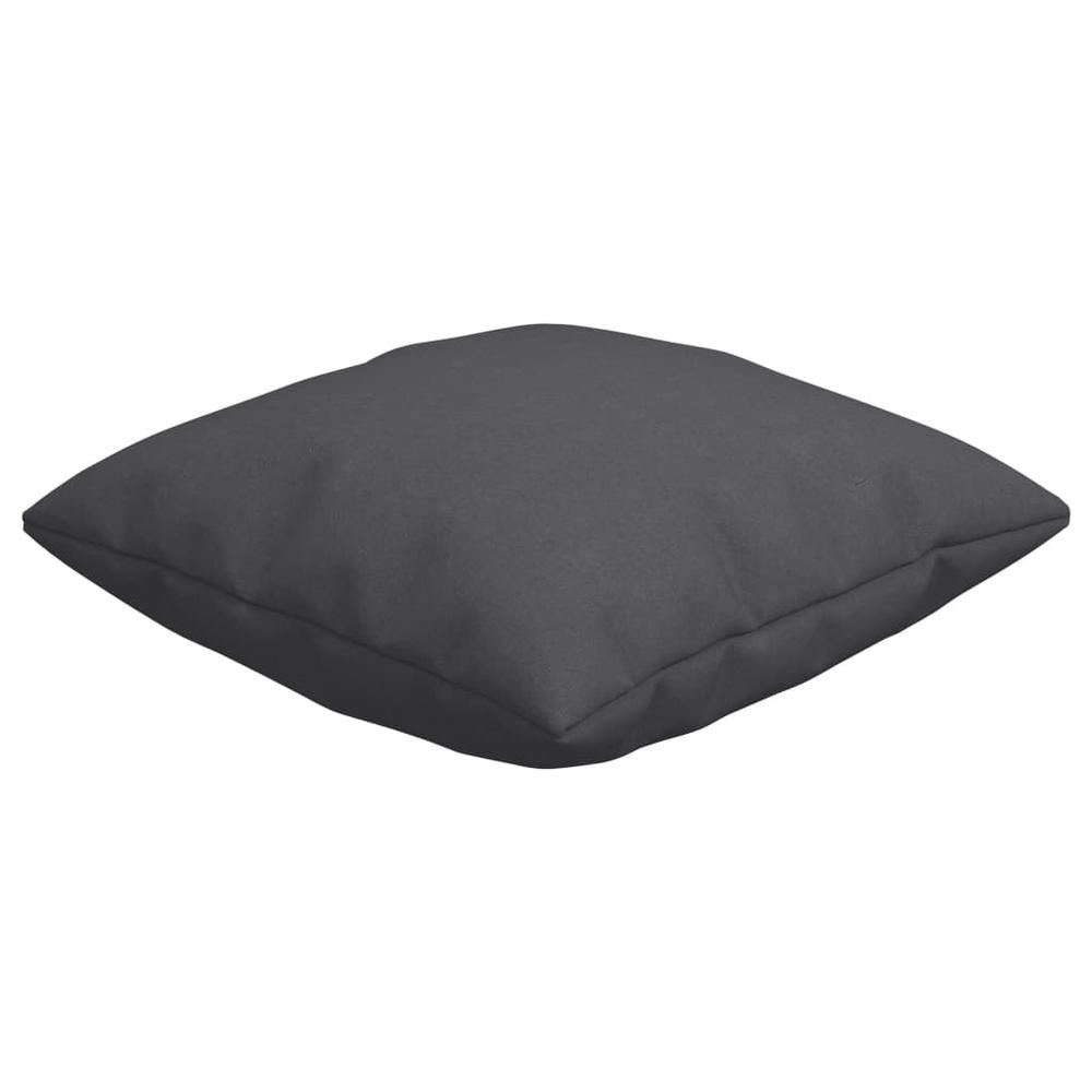 vidaXL Throw Pillows 4 pcs Anthracite 19.7"x19.7" Fabric. Picture 3