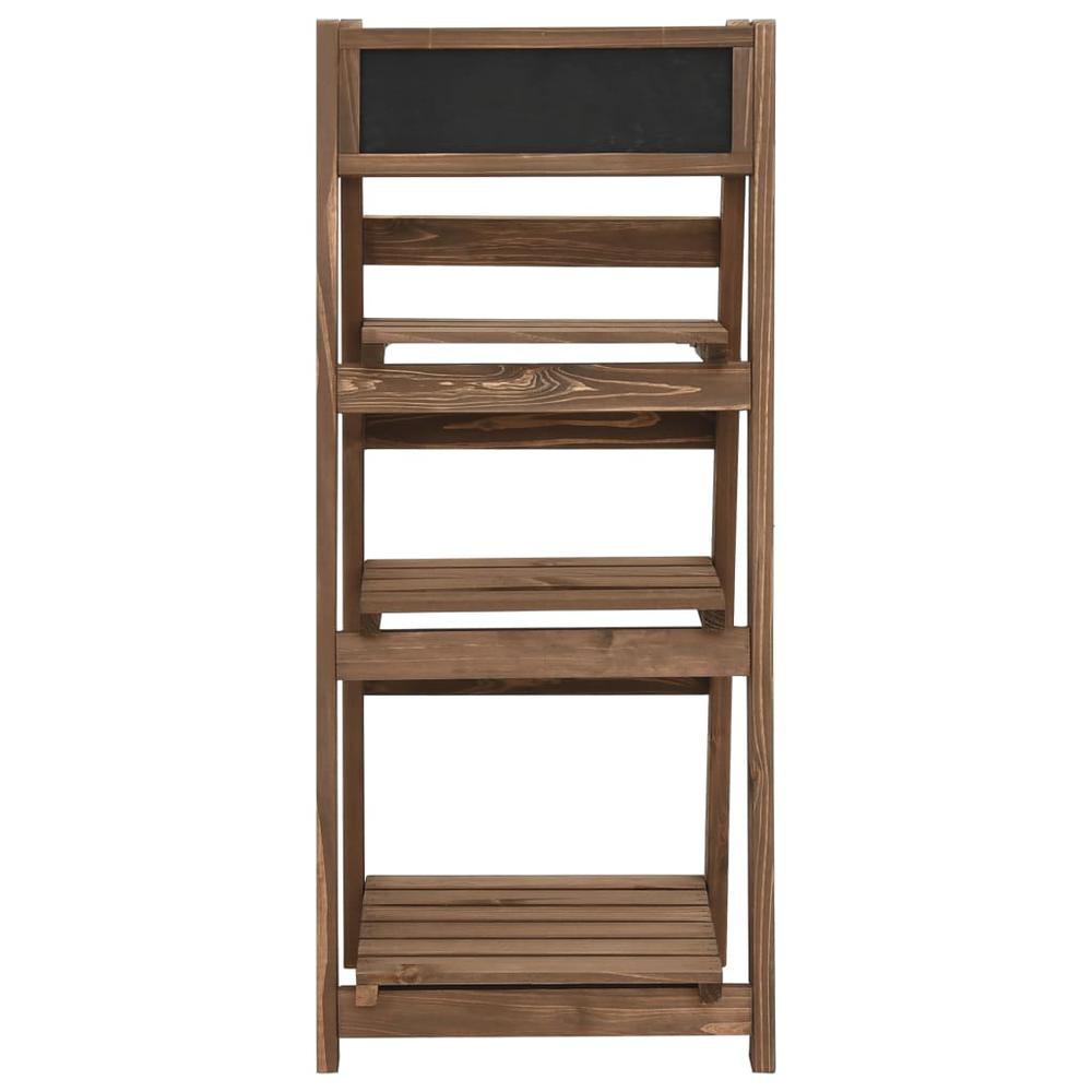 vidaXL 3-Tier Plant Stand with Blackboard 15.7"x11.8"x35.4" Solid Fir Wood. Picture 2