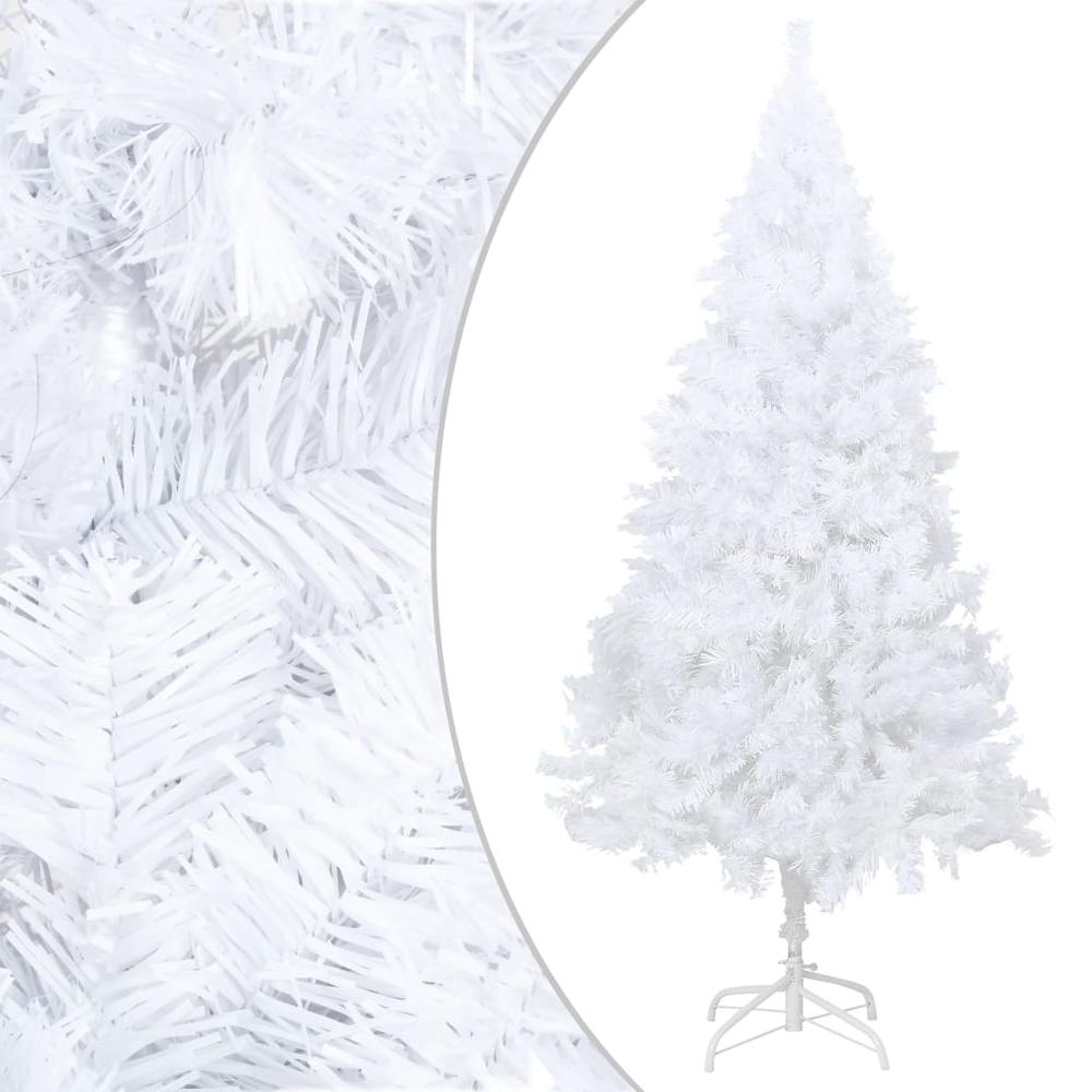 vidaXL Artificial Christmas Tree with LEDs&Ball Set White 59.1" PVC, 3077540. Picture 2