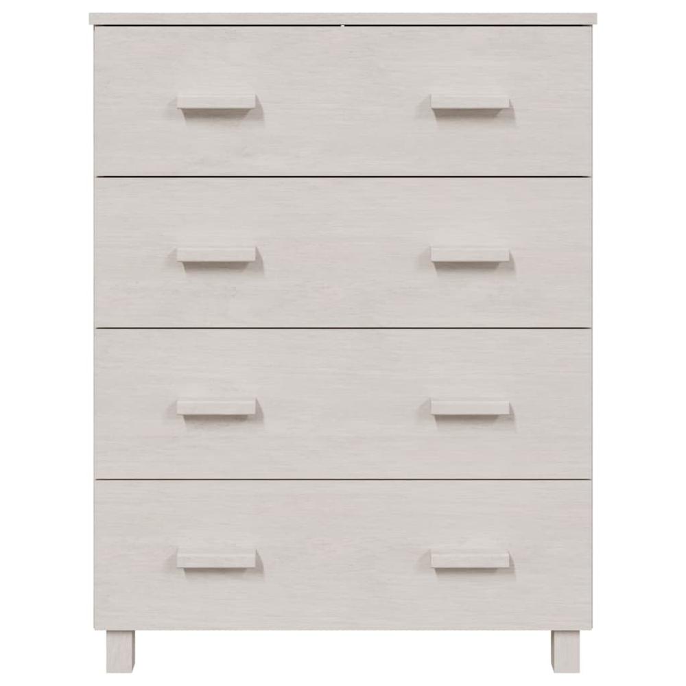 vidaXL Sideboard White 31.1"x15.7"x40.7" Solid Wood Pine. Picture 3