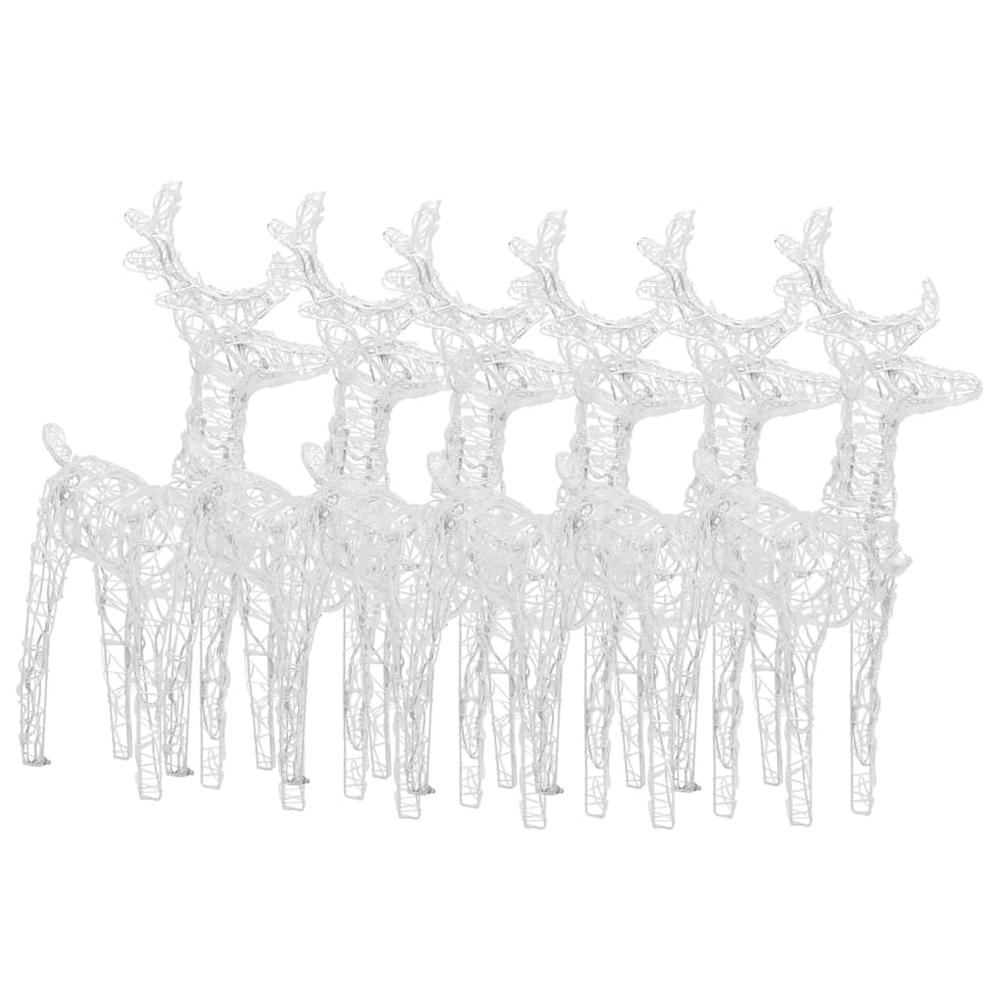 vidaXL Christmas Reindeers 6 pcs Cold White 240 LEDs Acrylic. Picture 3