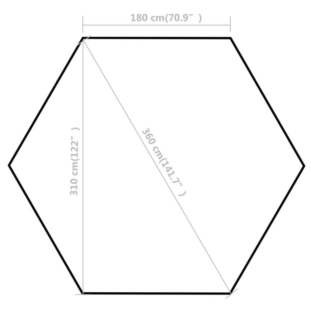 vidaXL Hexagonal Pop-Up Marquee with 6 Sidewalls Dark Blue 11.8'x10.2', 42110. Picture 11