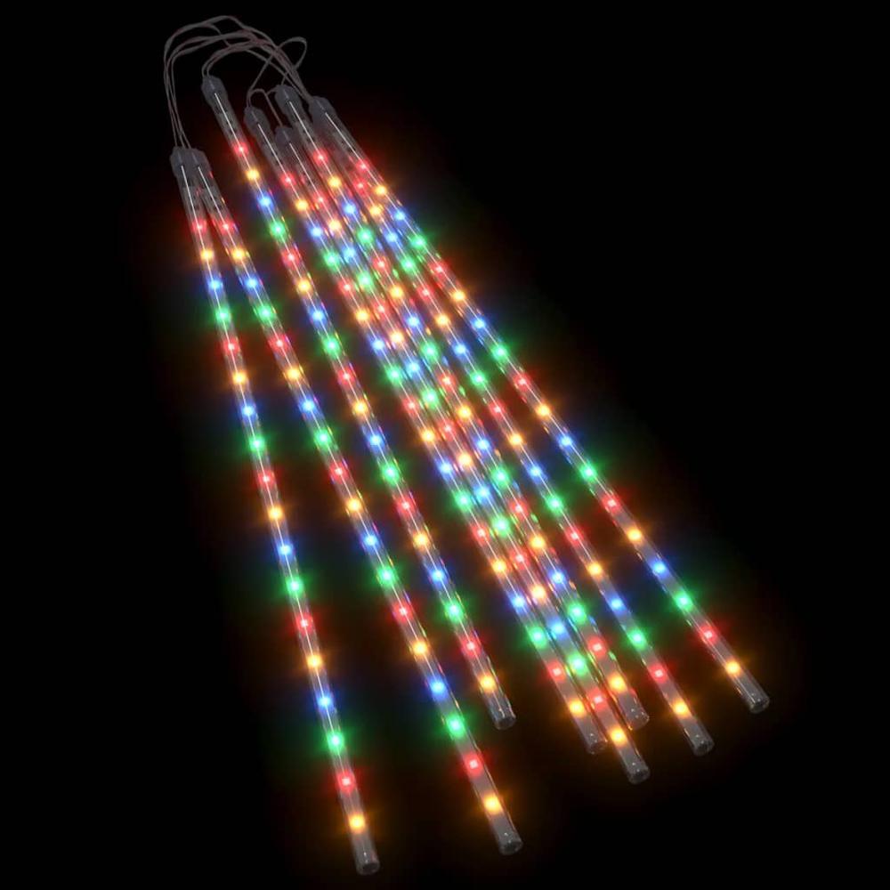 vidaXL Meteor Lights 8 pcs 19.7" Colorful 288 LEDs Indoor Outdoor. Picture 2