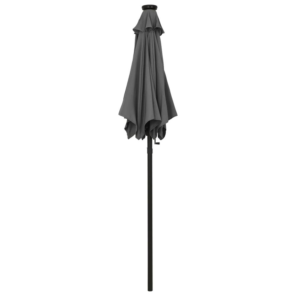 vidaXL Parasol with LED Lights Anthracite 78.7"x83.1" Aluminum. Picture 3