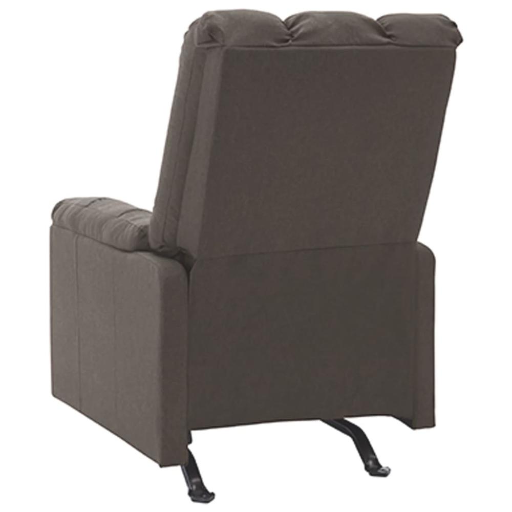 vidaXL Massage Reclining Chair Taupe Fabric. Picture 3
