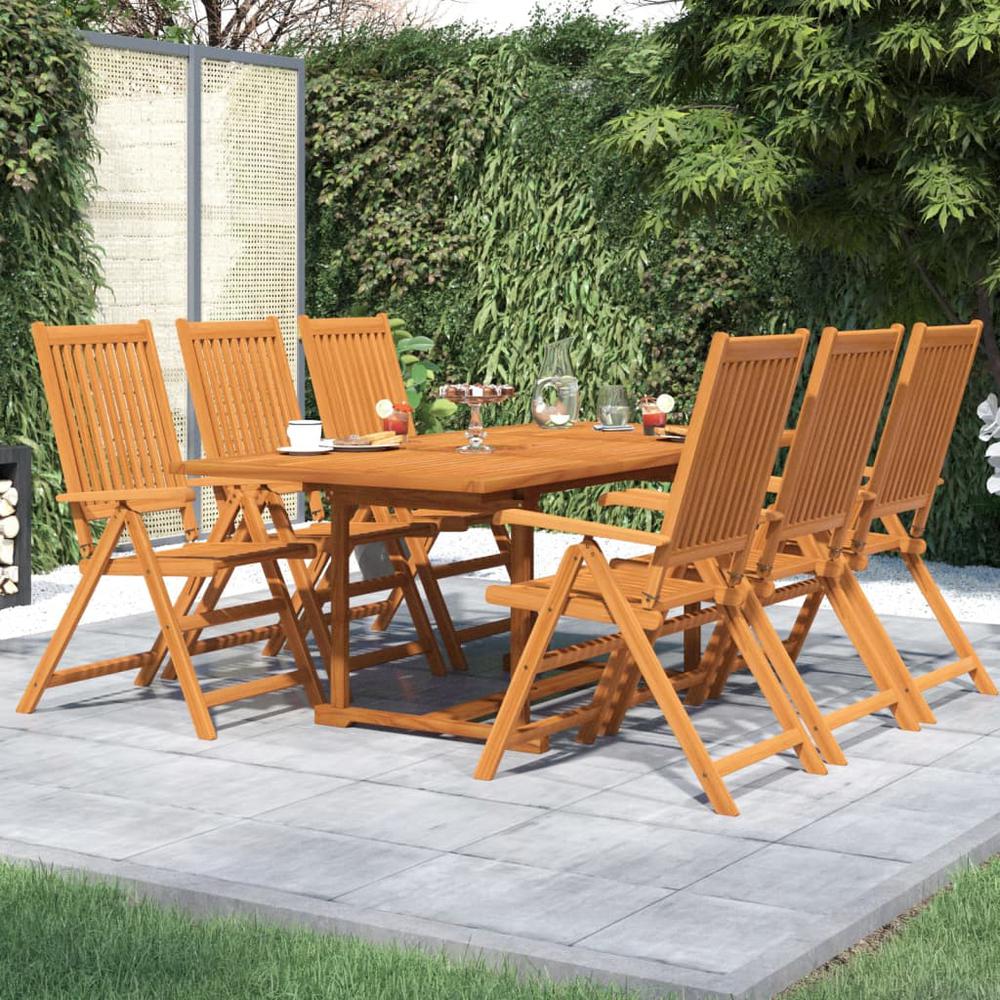 vidaXL 7 Piece Patio Dining Set Solid Wood Acacia, 3079638. The main picture.