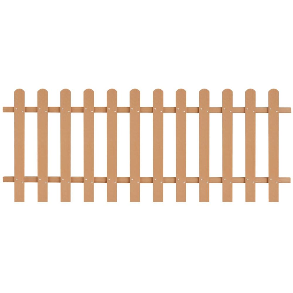 vidaXL Picket Fence WPC 78.7"x31.5", 42823. Picture 1