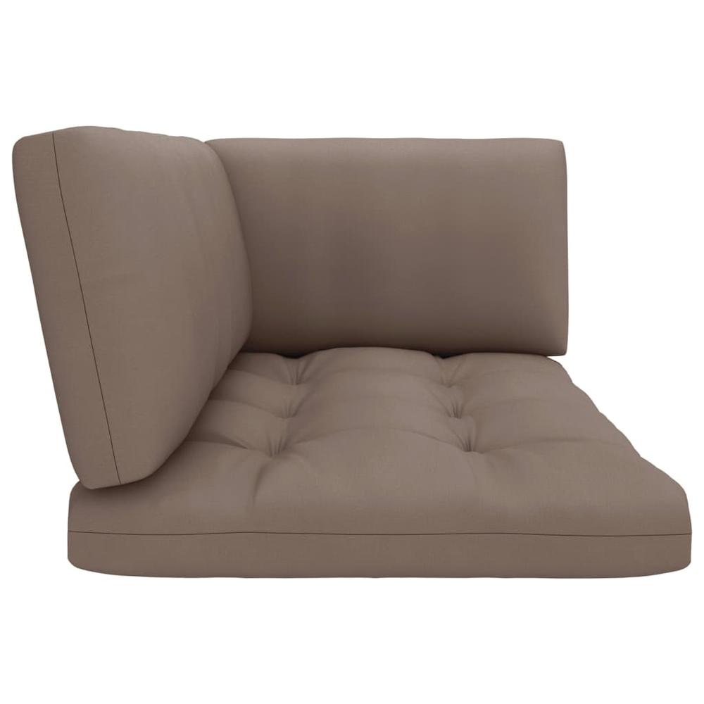 vidaXL Pallet Sofa Cushions 3 pcs Taupe, 314666. Picture 4