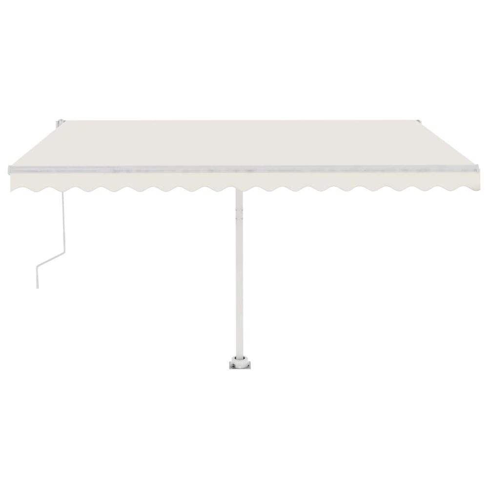 vidaXL Freestanding Automatic Awning 157.5"x118.1" Cream. Picture 3