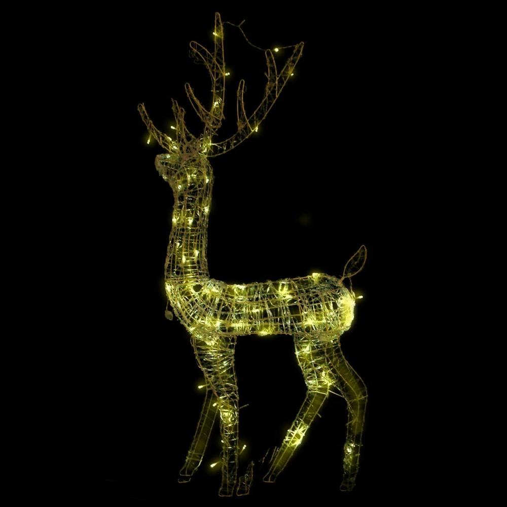 vidaXL Acrylic Reindeer Christmas Decoration 140 LEDs 47.2" Warm White. Picture 4