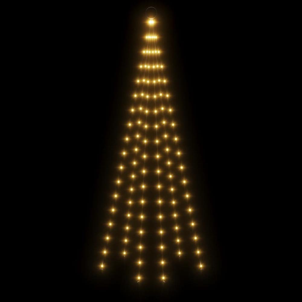 vidaXL Christmas Tree on Flagpole Warm White 108 LEDs 70.9". Picture 4