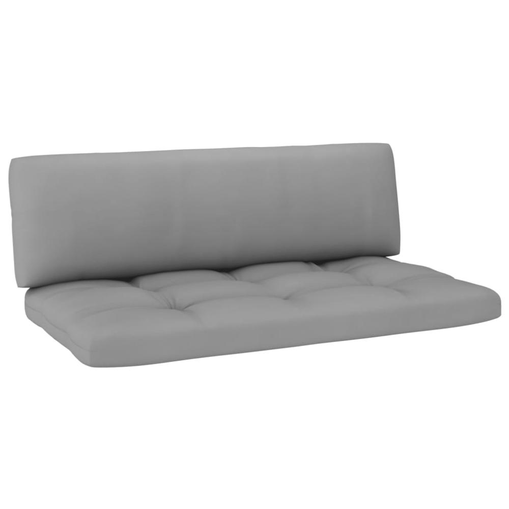 vidaXL Pallet Sofa Cushions 2 pcs Gray, 314648. Picture 2