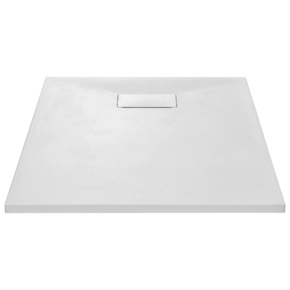 vidaXL Shower Base Tray SMC White 39.4"x27.6". Picture 3