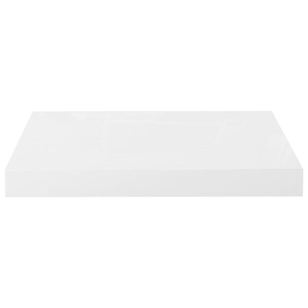 vidaXL Floating Wall Shelf High Gloss White 15.7"x9.1"x1.5" MDF. Picture 4
