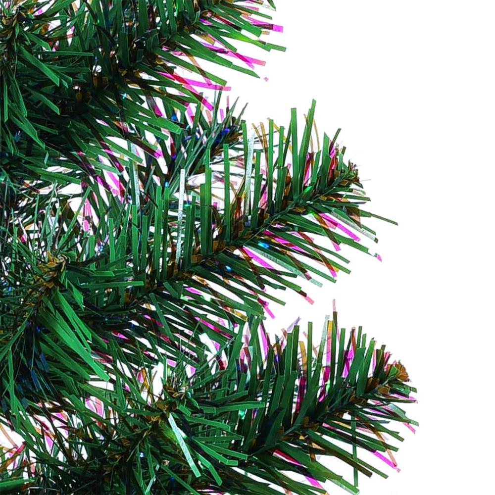 vidaXL Artificial Christmas Tree with Iridescent Tips Green 59.1" PVC. Picture 4
