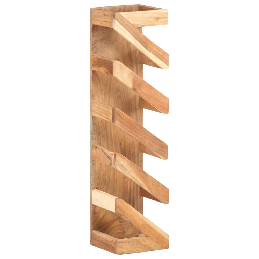 vidaXL Wine Rack for 5 Bottles Solid Acacia Wood. Picture 11