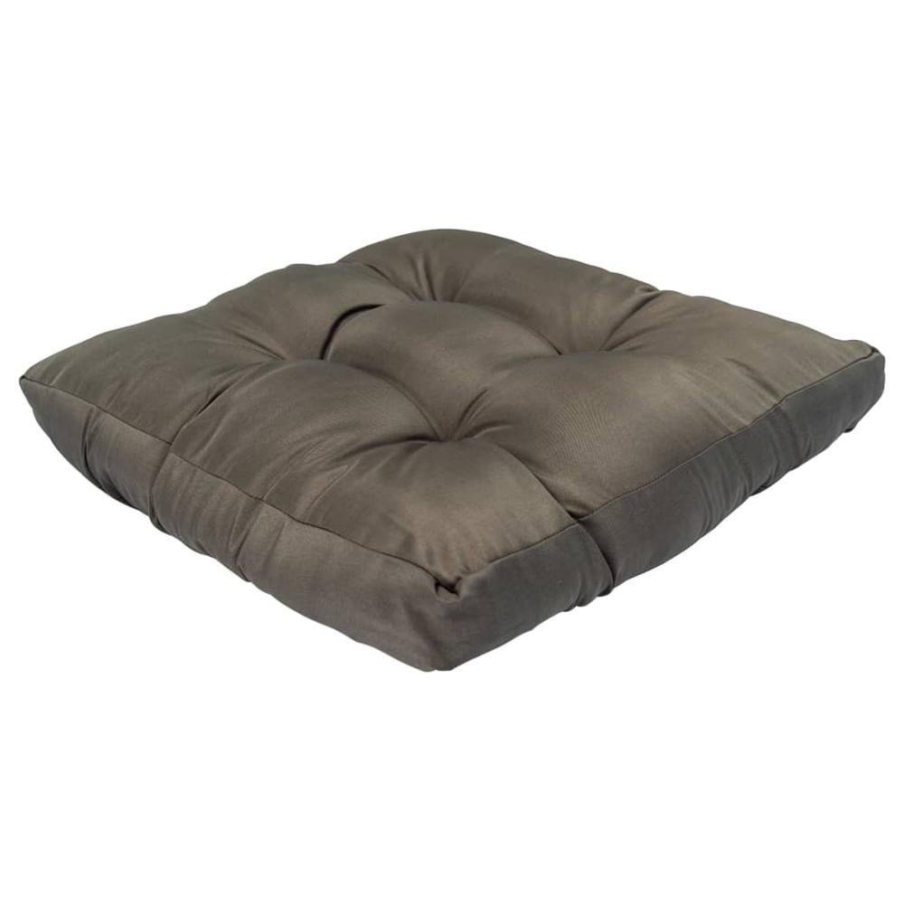 vidaXL Pallet Cushion Gray 22.8"x22.8"x3.9" Polyester. Picture 2