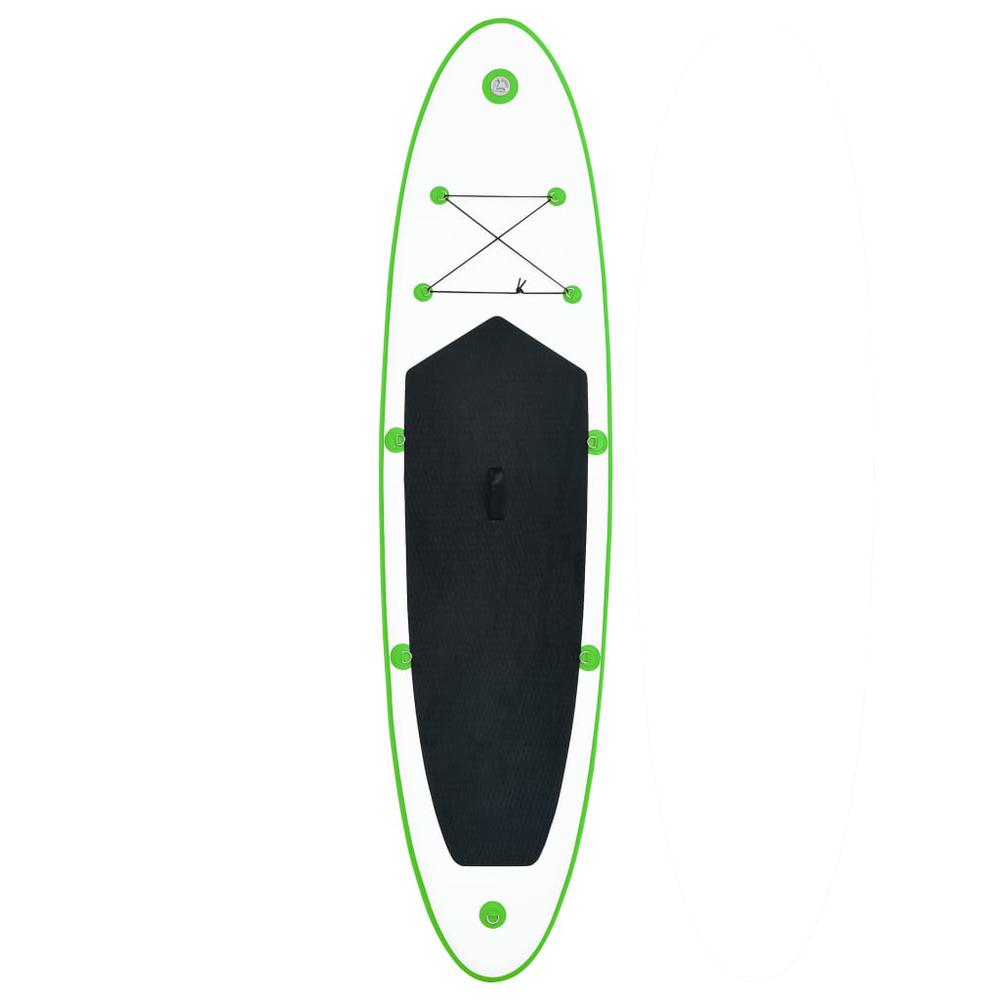 vidaXL Inflatable Stand Up Paddle Board Set Green and White 2734. Picture 4