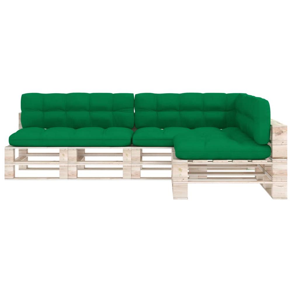 vidaXL Pallet Sofa Cushions 7 pcs Green. Picture 3