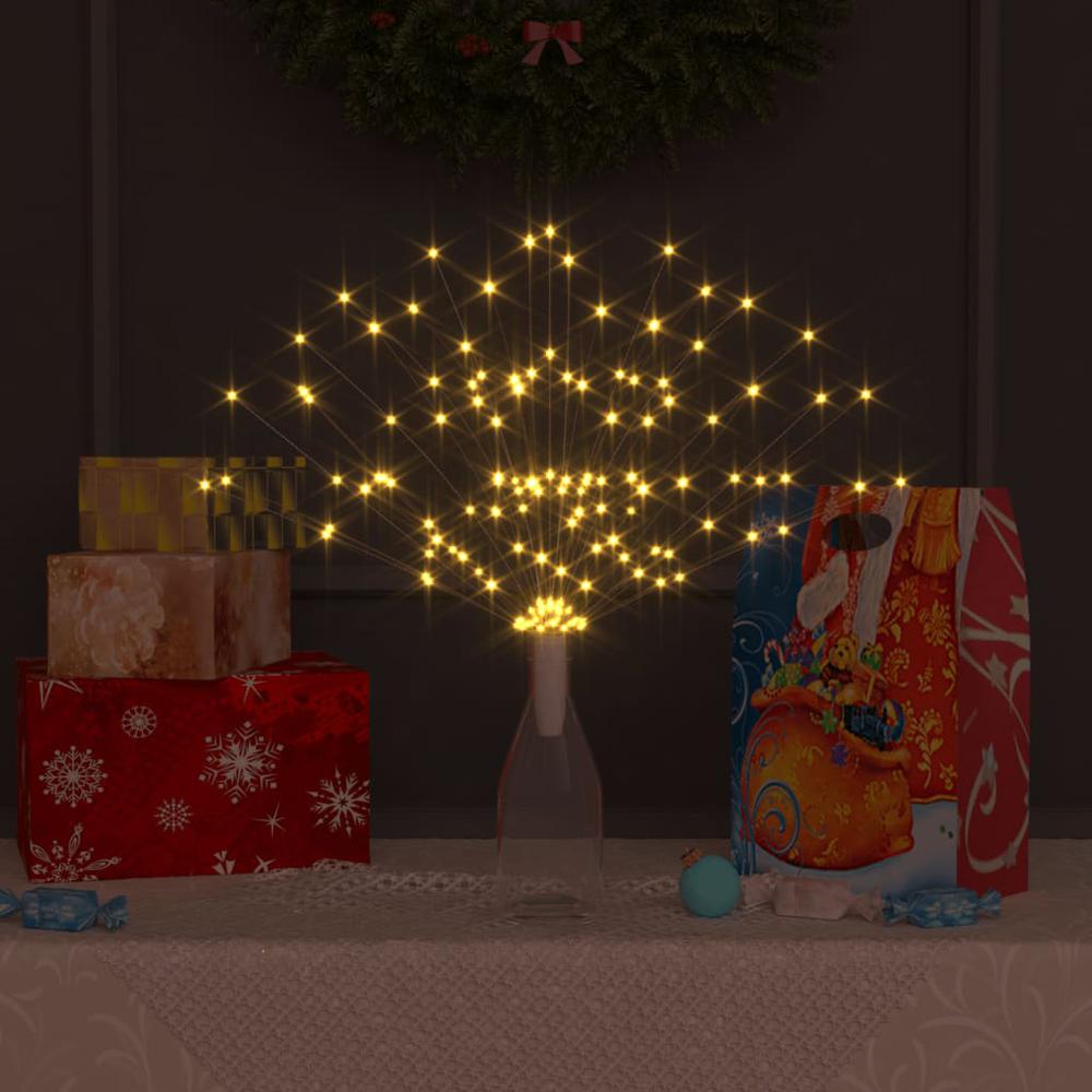vidaXL Outdoor Christmas Firework Lights 4 pcs Warm White 7.9" 560 LEDs. Picture 3