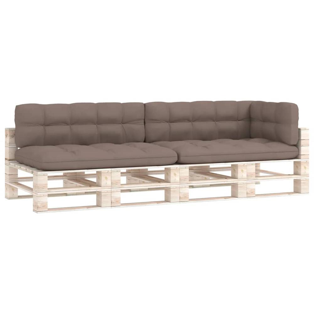 vidaXL Pallet Sofa Cushions 5 pcs Taupe. Picture 2