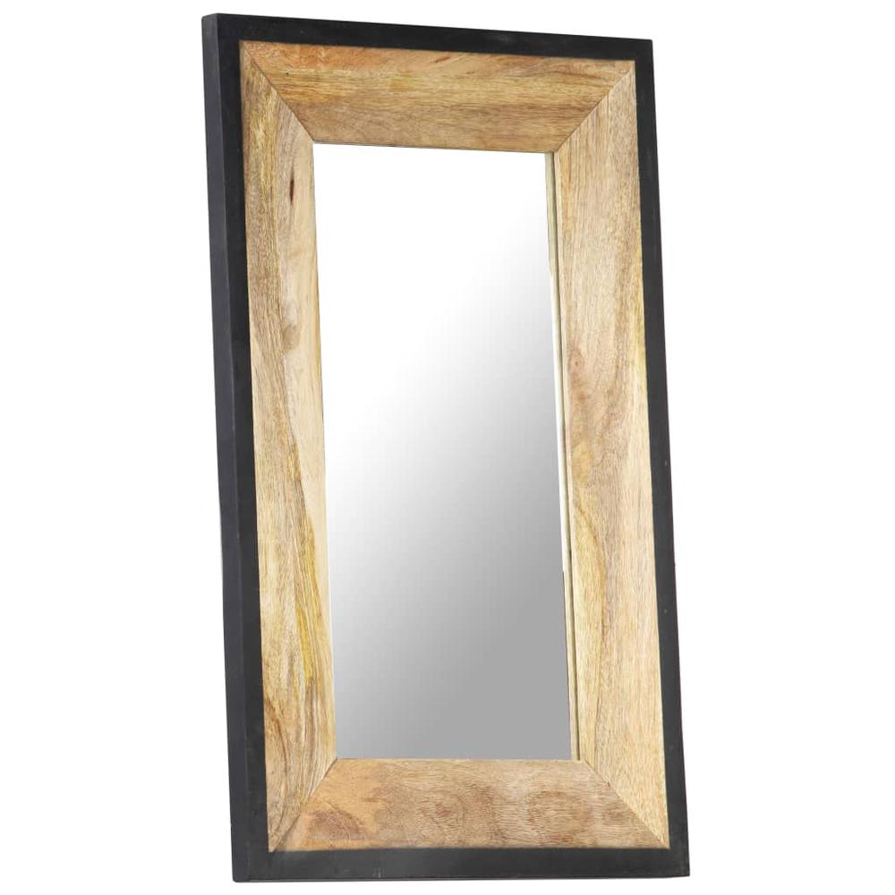 vidaXL Mirror 31.5"x19.7" Solid Mango Wood, 321630. Picture 2