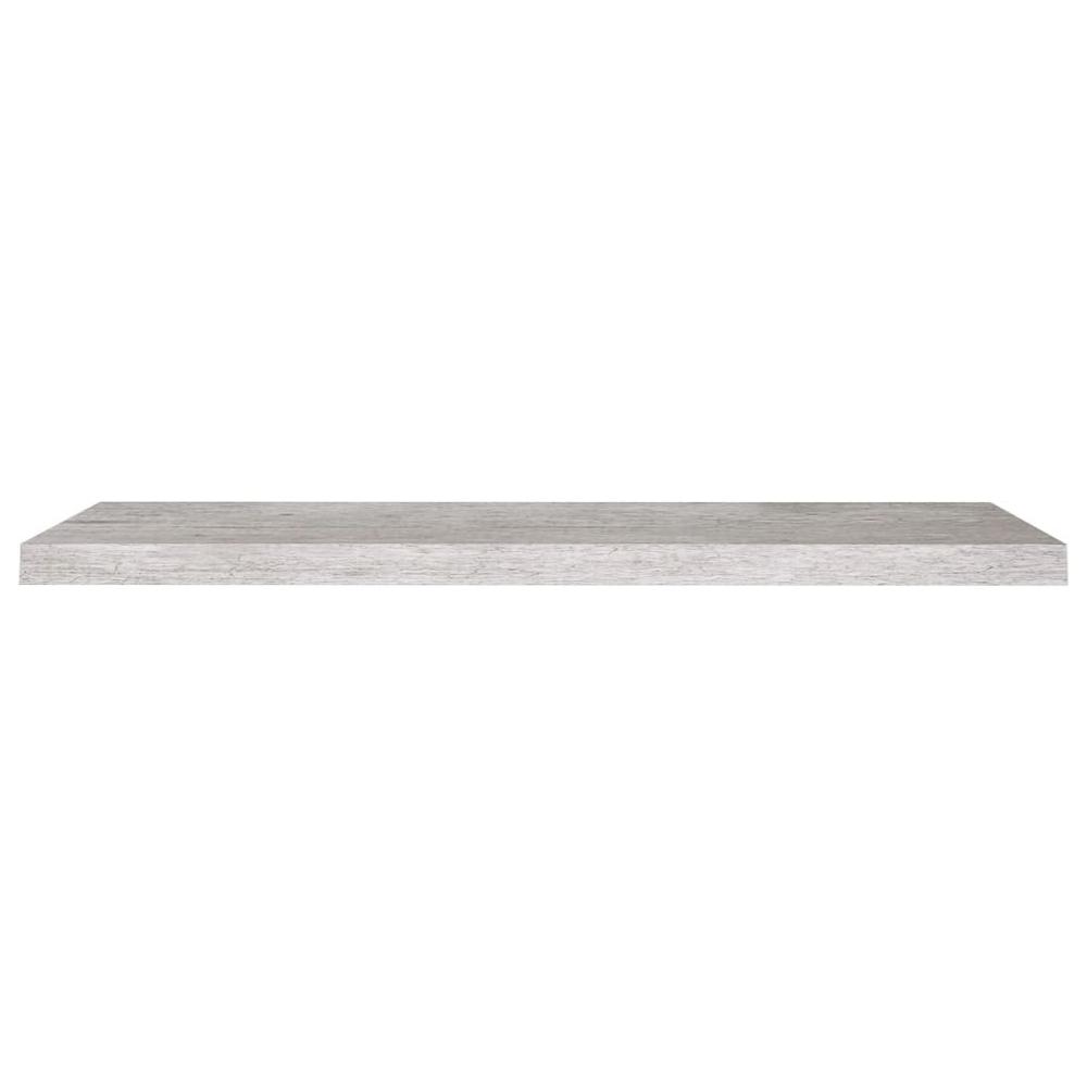 vidaXL Floating Wall Shelf Concrete Gray 35.4"x9.3"x1.5" MDF. Picture 4