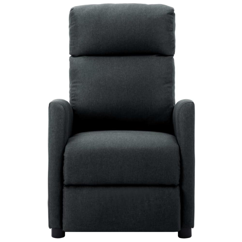 vidaXL Electric Massage Reclining Chair Dark Gray Fabric. Picture 3