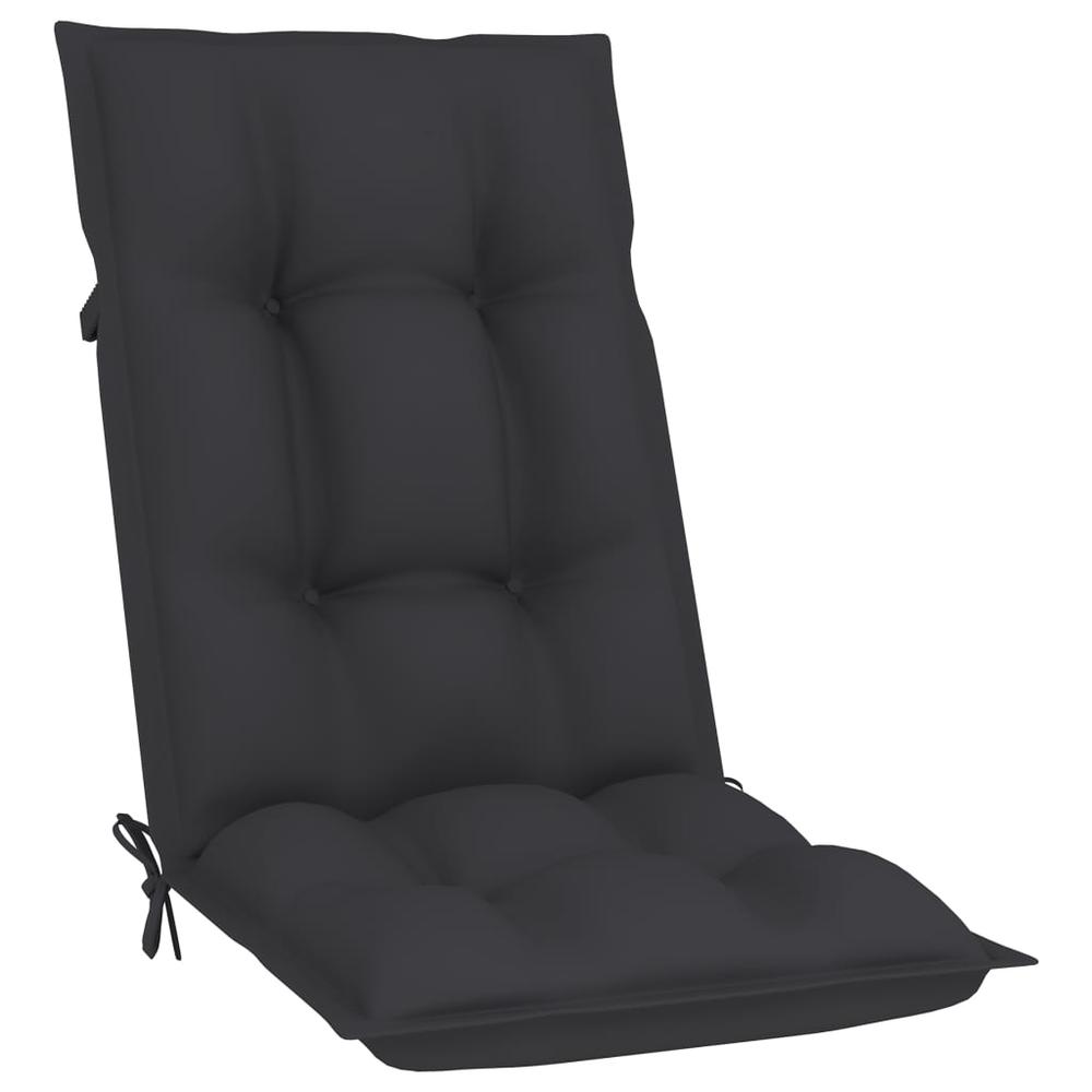 vidaXL Garden Chair Cushions 4 pcs Anthracite 47.2"x19.7"x2.8". Picture 2