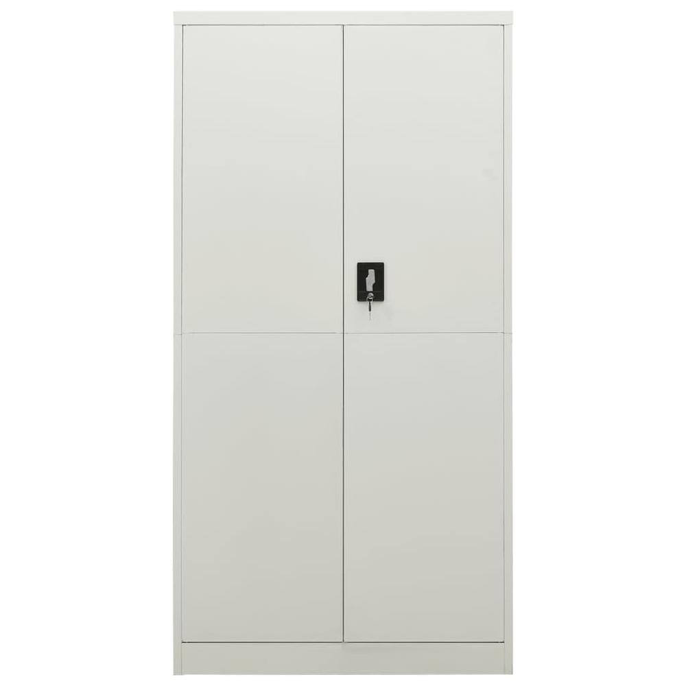 vidaXL Locker Cabinet Light Gray 35.4"x15.7"x70.9" Steel. Picture 2