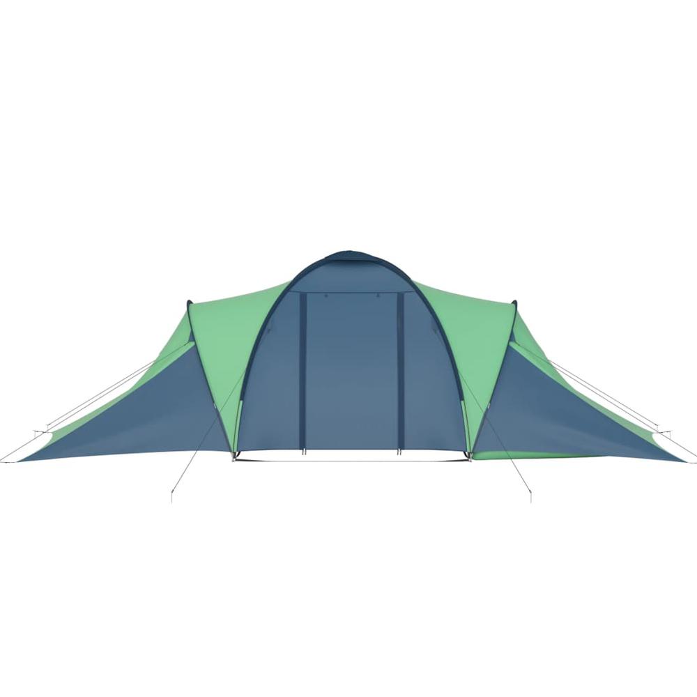 vidaXL Camping Tent 6 Persons Blue and Green. Picture 4