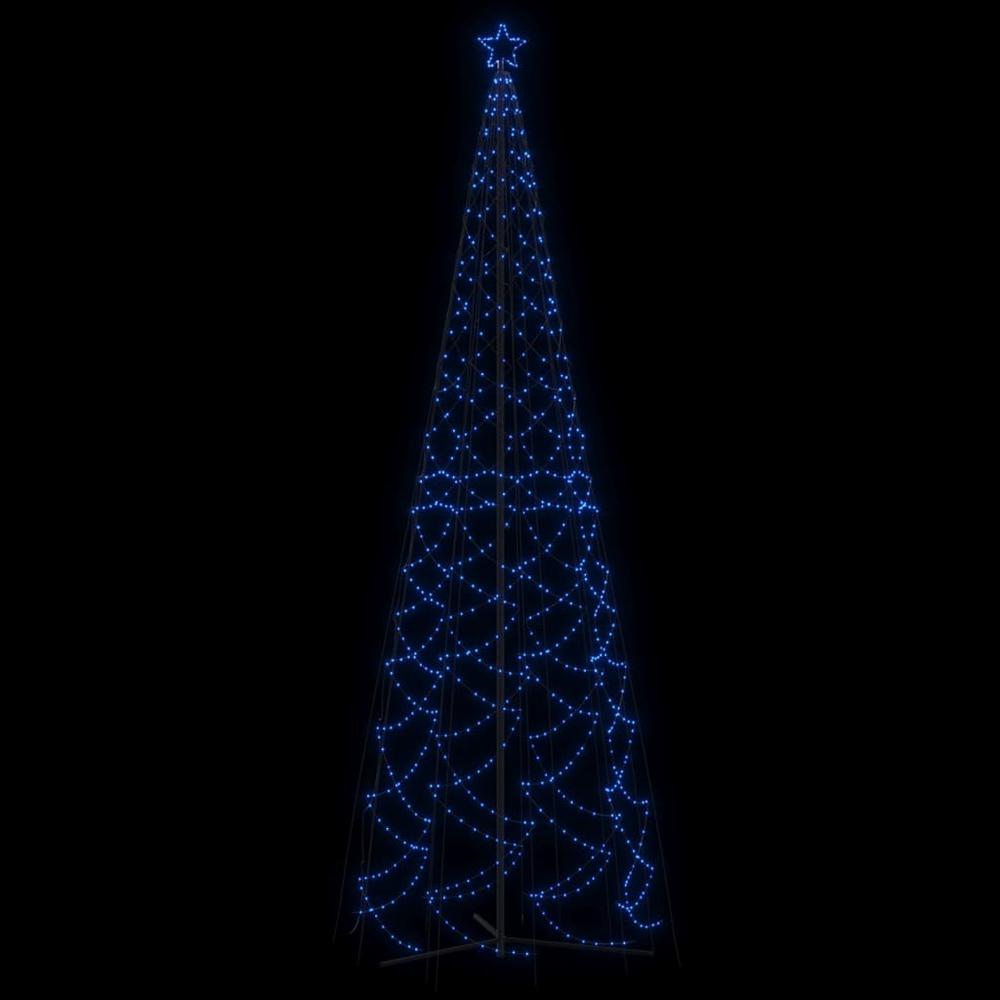 vidaXL Christmas Cone Tree Blue 1400 LEDs 63"x196.9". Picture 3