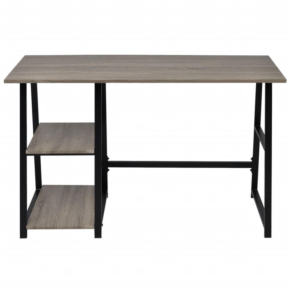 vidaXL Desk with 2 Shelves Gray and Oak , 20137. Picture 2