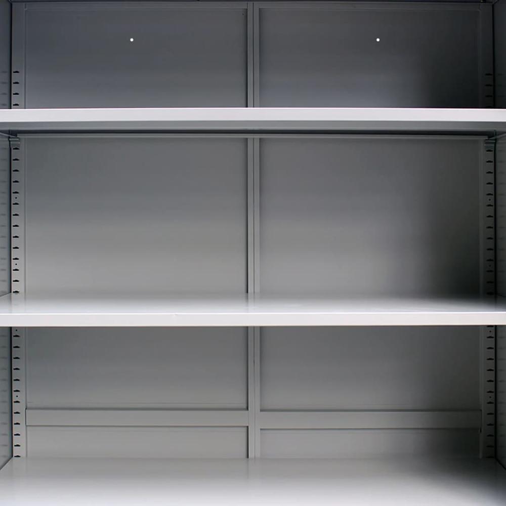 vidaXL Office Cabinet with 2 Doors Steel 35.4"x15.7"x70.9" Gray, 20152. Picture 5