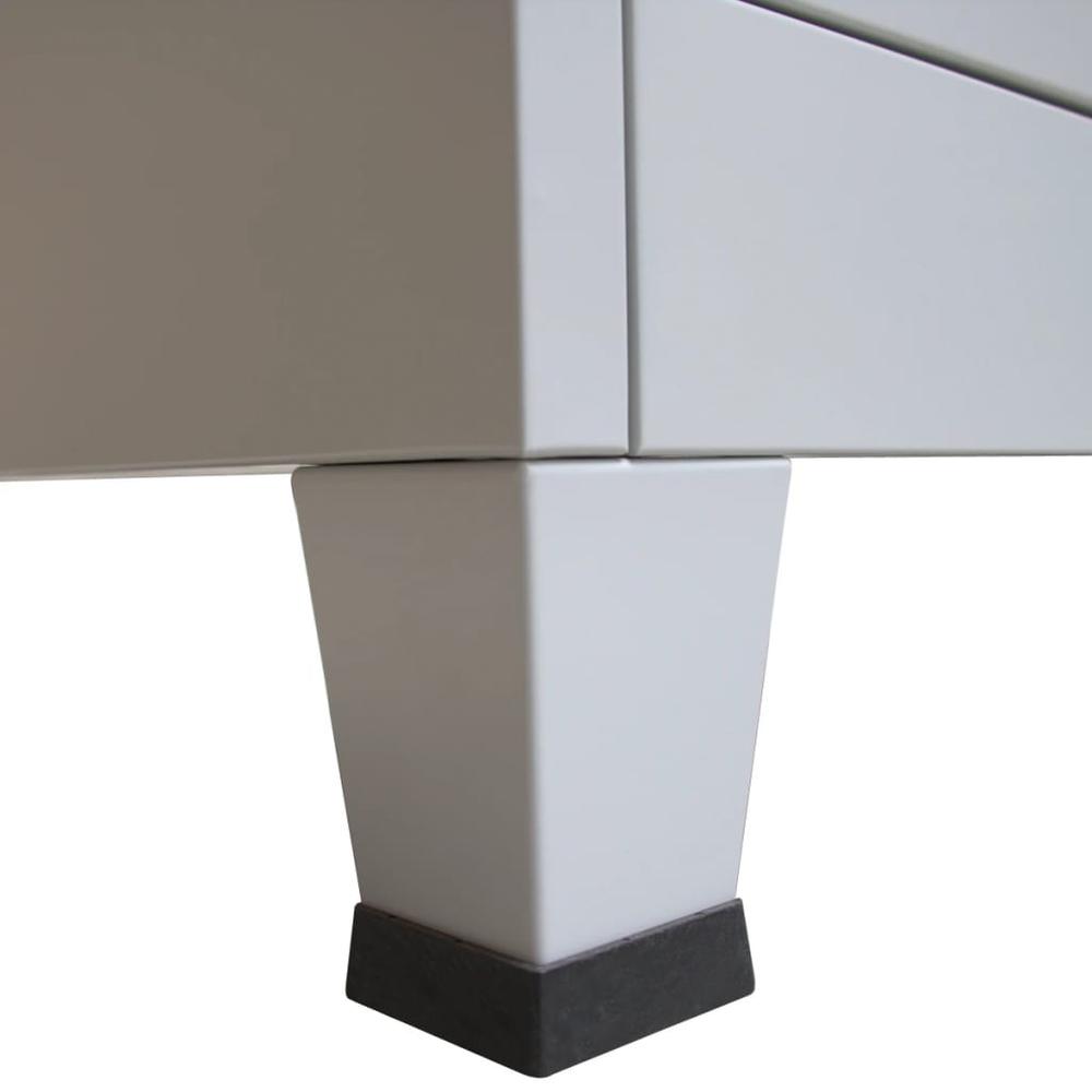vidaXL Office Cabinet with 2 Doors Steel 35.4"x15.7"x70.9" Gray, 20152. Picture 9