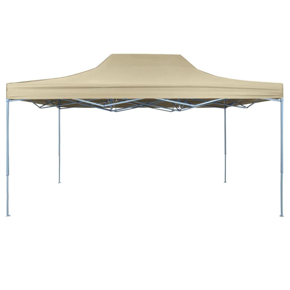 vidaXL Foldable Tent Pop-Up 9.8'x14.8' Cream White, 42511. Picture 2