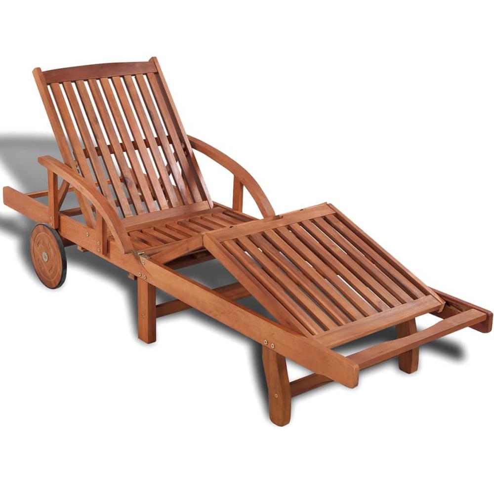 vidaXL Sun Lounger Solid Acacia Wood, 42592. Picture 1