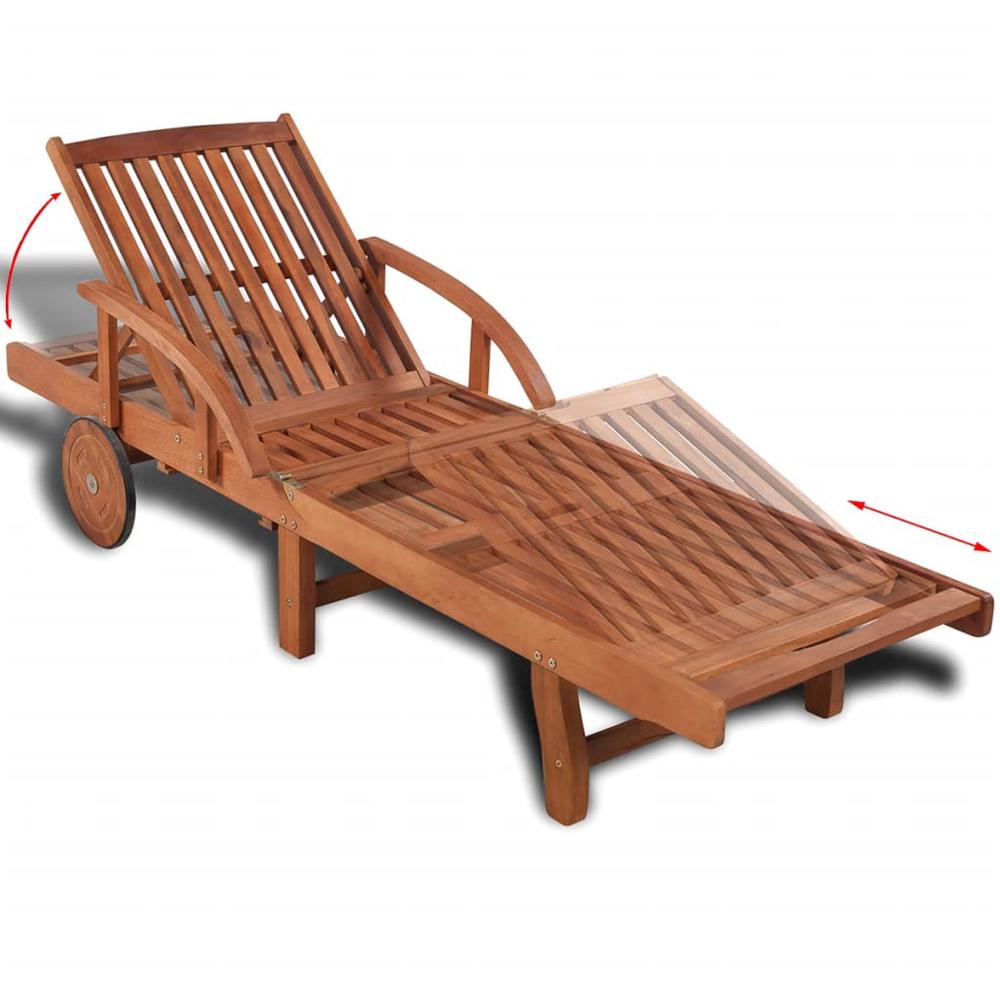 vidaXL Sun Lounger Solid Acacia Wood, 42592. Picture 3